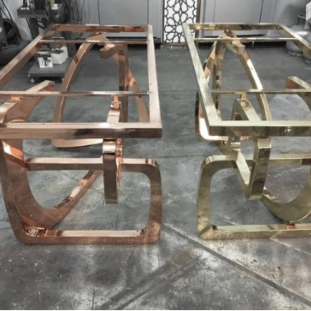 Luxury 6-Seater Marble Dining Table Set with Golden Steel Base and Designer Ergonomic Chairs 3