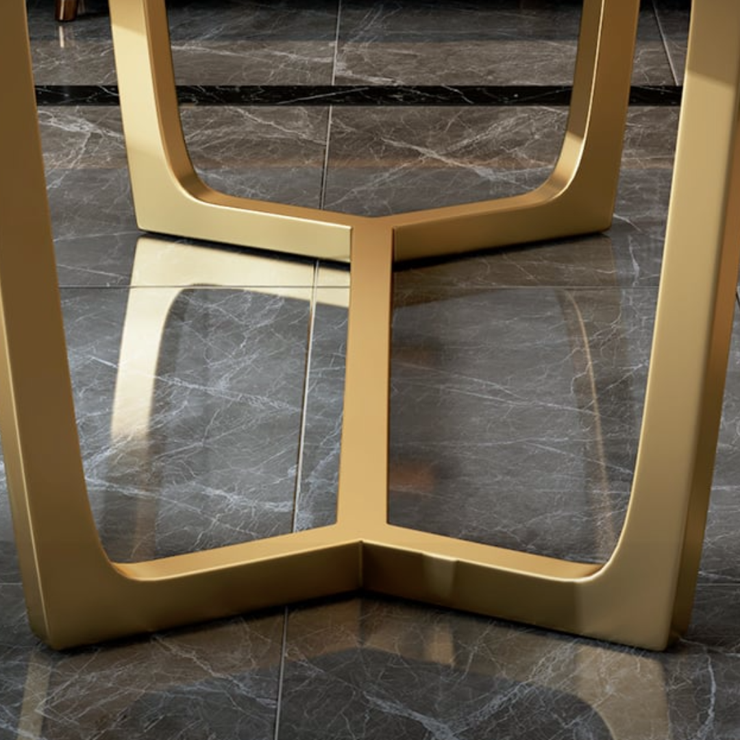 Indian Dining Table With Marble Top Dining Table - Image 2