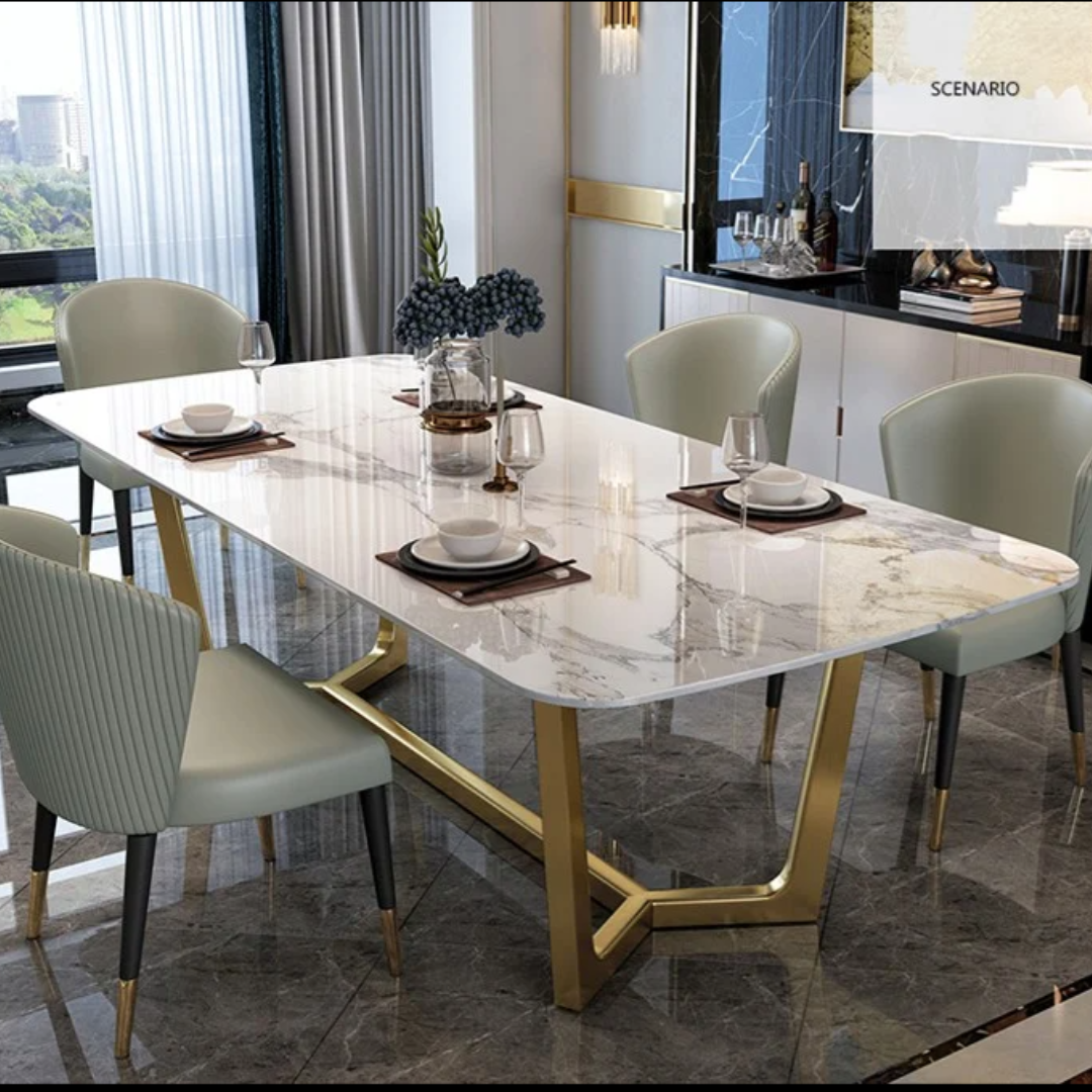 Indian Dining Table With Marble Top Dining Table 1